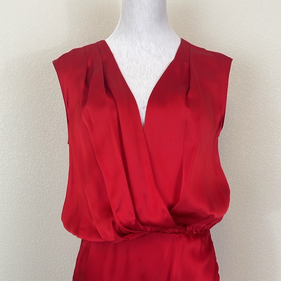 Amanda Uprichard deep v mini dress size small - Picture 2 of 8